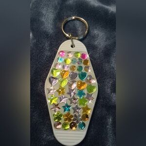 Handmade Beige Gemstone Resin Pendant Unique Boho Stone Jewelry UV Resin Sealed